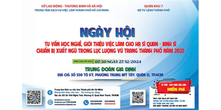 Ngày Hội Tư Vấn Học Nghề, Giới Thiệu Việc Làm Cho Hạ Sĩ Quan - Binh Sĩ Chuẩn Bị Xuất Ngũ Trong Lực Lượng Vũ Trang Thành Phố Năm 2025