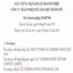 CÔNG TY TNHH UCC UESHIMA COFFEE VIỆT NAM