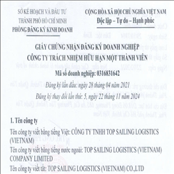 CÔNG TY TNHH TOP SAILING LOGISTICS (VIETNAM)