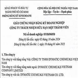CÔNG TY TNHH DYMATIC CHEMICALS VIỆT NAM