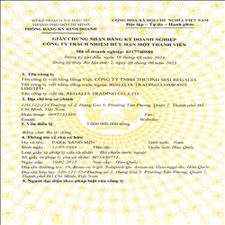 CÔNG TY TNHH THƯƠNG MẠI REGALIA