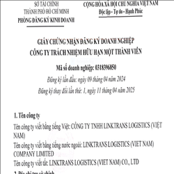 CÔNG TY TNHH LINKTRANS LOGISTICS (VIỆT NAM)