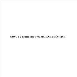 CÔNG TY TNHH THƯƠNG MẠI ÁNH THỦY TINH