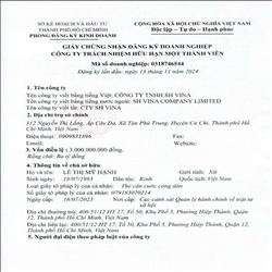 CÔNG TY TNHH SH VINA