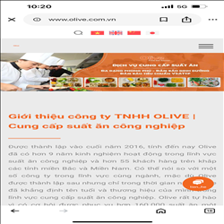 CHI NHÁNH CÔNG TY TNHH OLIVE TẠI MIỀN NAM