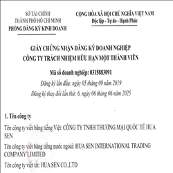 CÔNG TY TNHH THƯƠNG MẠI QUỐC TẾ HUA SEN