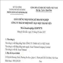 CÔNG TY TNHH ACUA VIỆT NAM