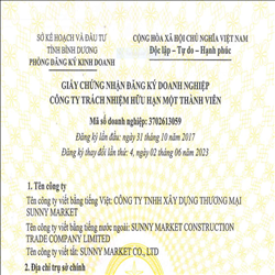 CÔNG TY TNHH XÂY DỰNG THƯƠNG MẠI SUNNY MARKET