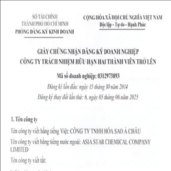 CÔNG TY TNHH HÓA SAO Á CHÂU