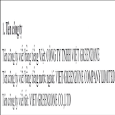 CÔNG TY TNHH VIỆT GREENZONE