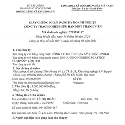 CÔNG TY TNHH NHỰA KỸ THUẬT JINHAI