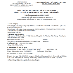 CÔNG TY TNHH TRUYỀN THÔNG VÀ QUẢNG CÁO MEDIA PLUS