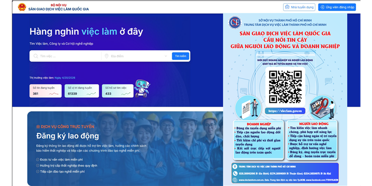 SÀN GIAO DỊCH VIỆC LÀM QUỐC GIA - KẾT NỐI CƠ HỘI, KIẾN TẠO TƯƠNG LAI