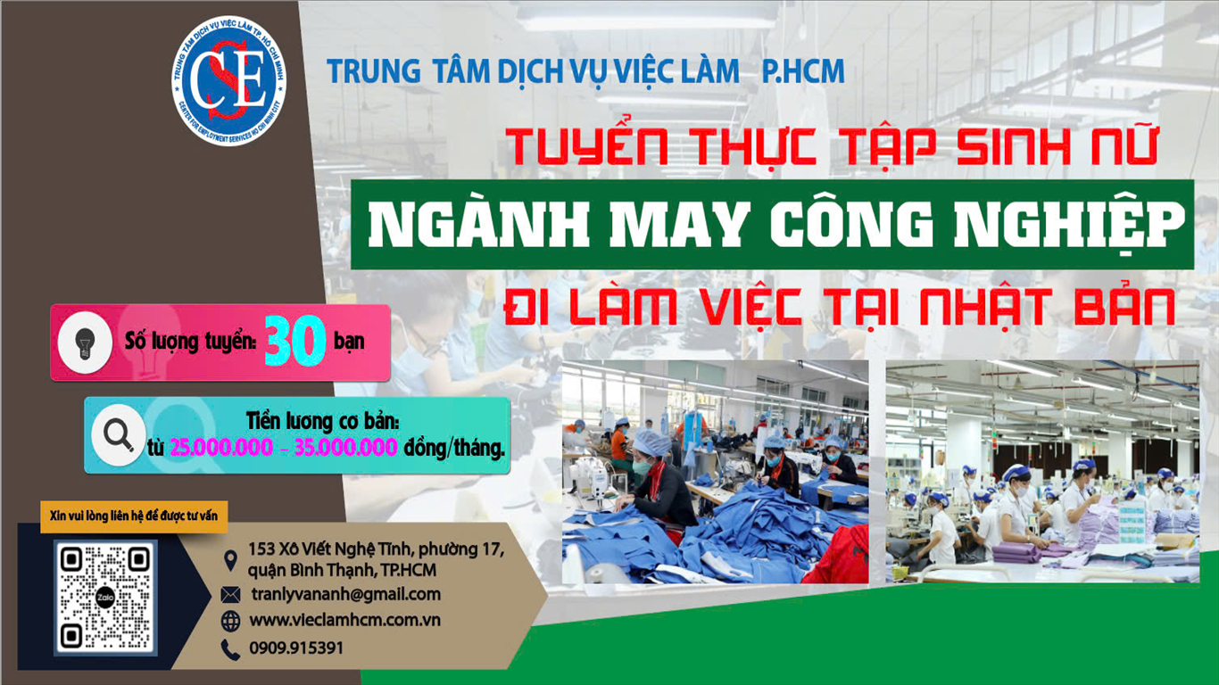 Thông Báo Tuyển Công Nghiệp Đi Làm Việc Tại Nhật Bản