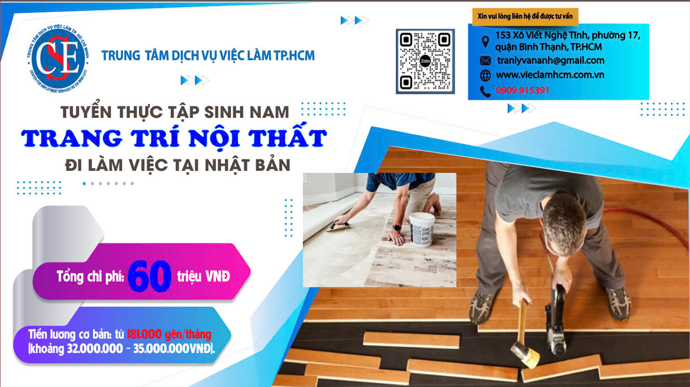 Thông Báo Tuyển Dụng Thực Tập Sinh Làm Việc Tại Nhật