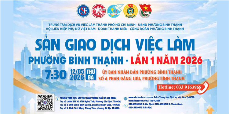 Sàn giao dịch việc làm tại Phường Bình Thạnh năm 2026