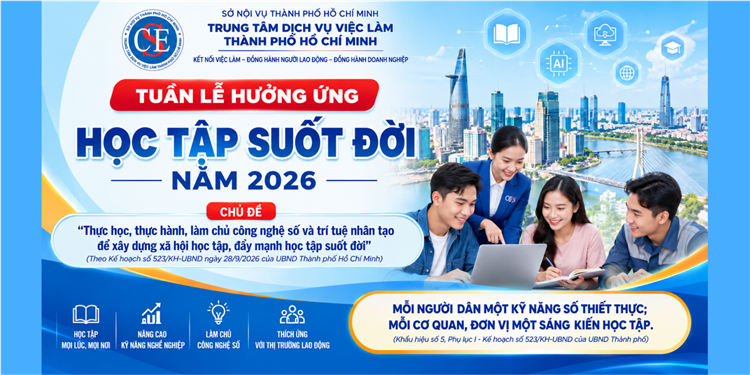 Tuần lễ hưởng ứng học tập suốt đời năm 2026  trên địa bàn Thành phố Hồ Chí Minh