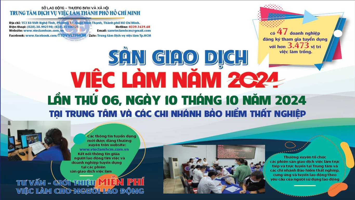 NGÀY MAI SÀN GIAO DỊCH VIỆC LÀM TRỰC TIẾP VÀ TRỰC TUYẾN LẦN 06 NĂM 2024 SẼ DIỄN RA