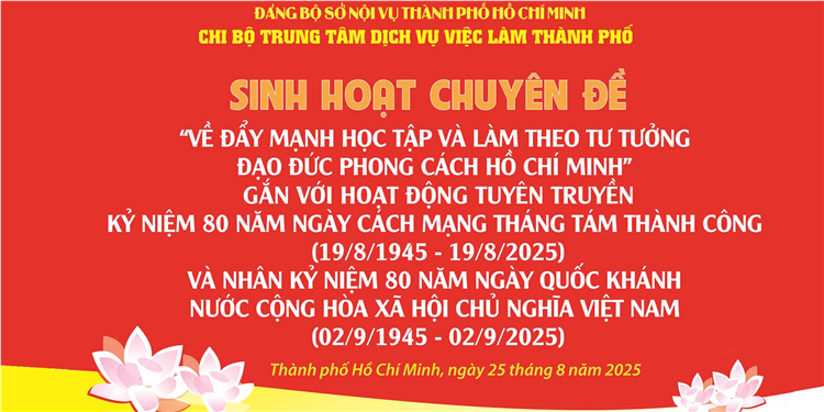 Sinh hoạt chuyên đề năm 2025 - Chi bộ Trung tâm Dịch vụ việc làm Thành phố