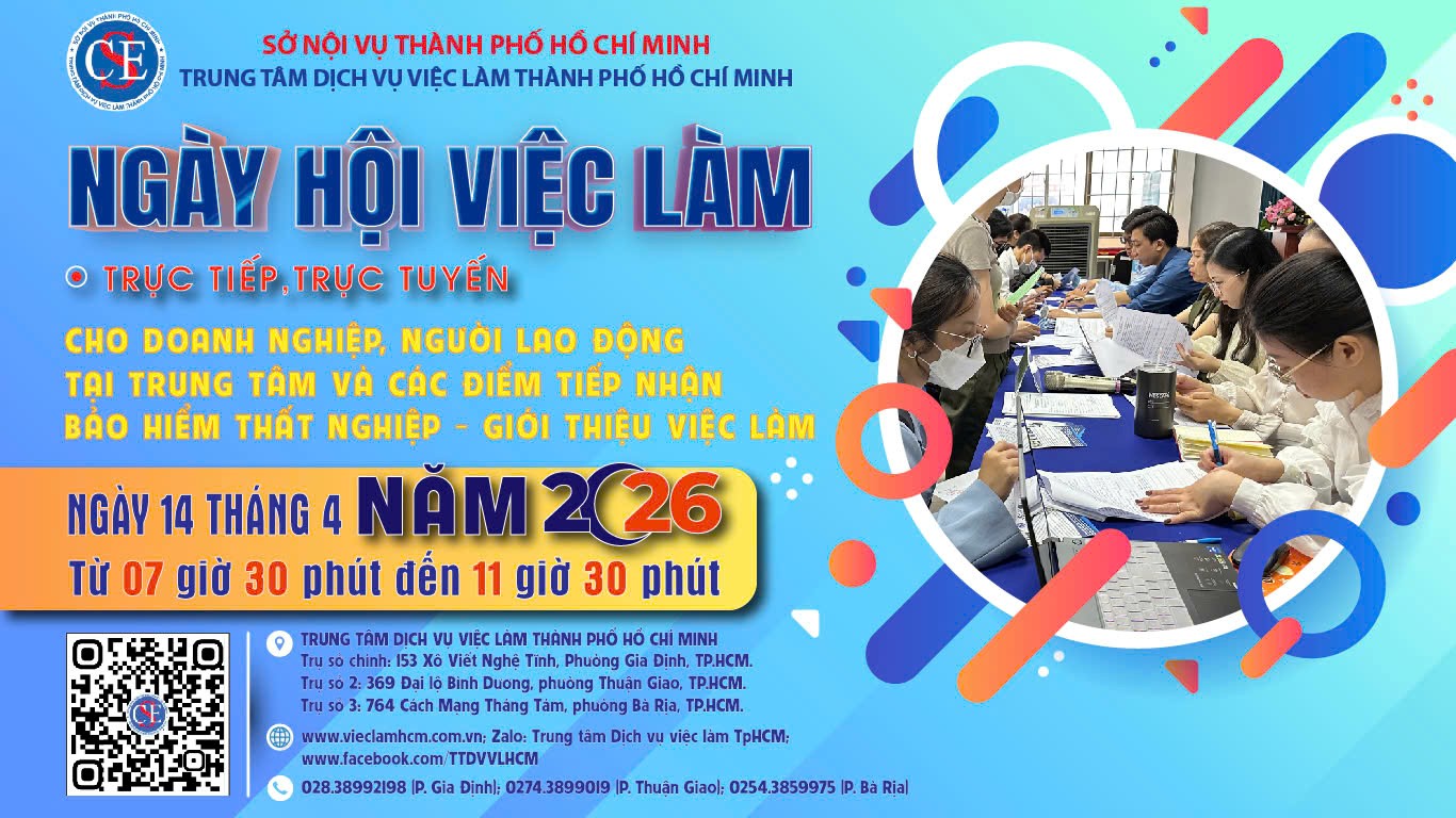  Ngày hội việc làm được Trung tâm tổ chức gần nhất vào ngày 14 tháng 4 năm 2026